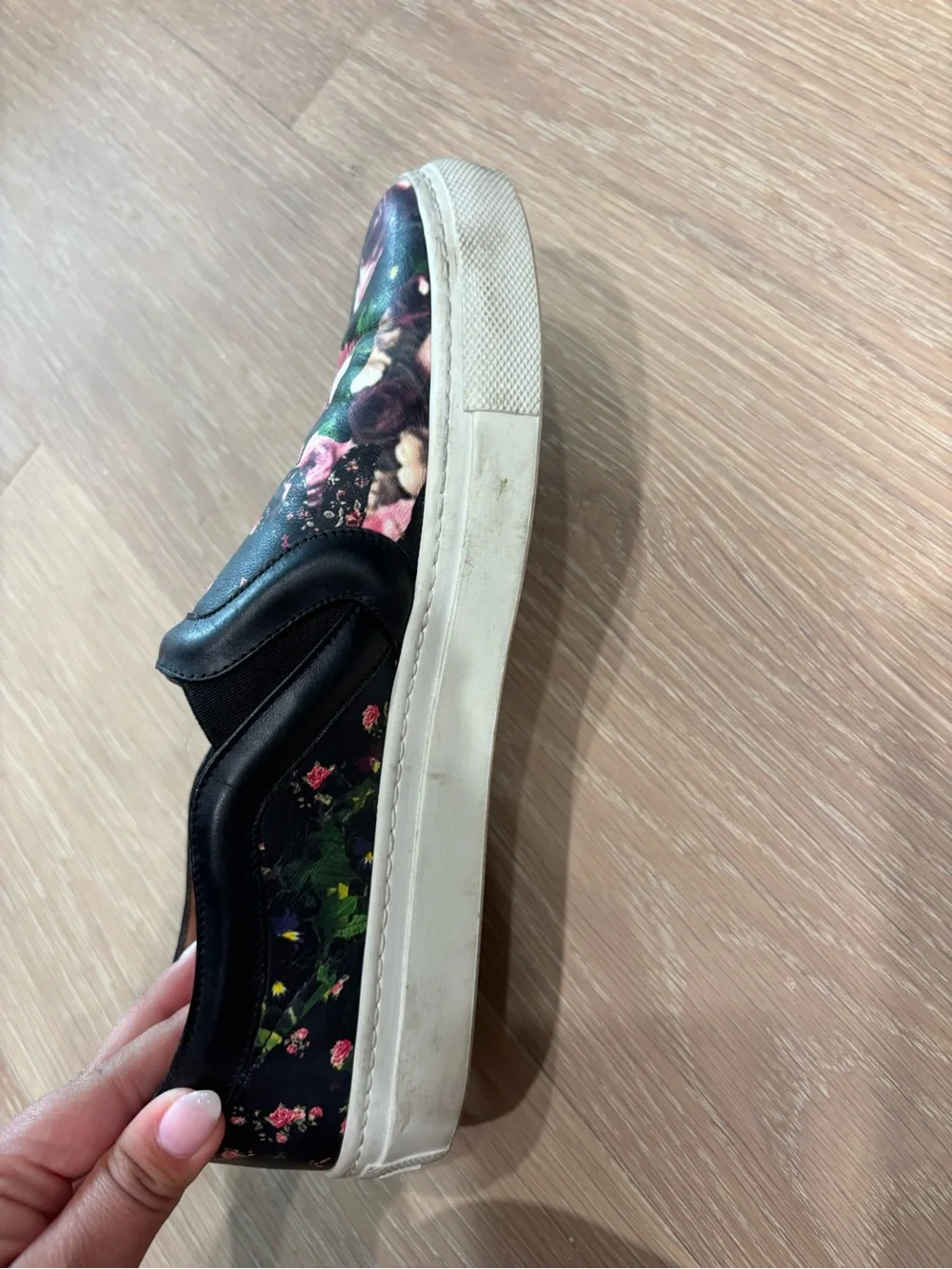 Givenchy Black Floral Slip-On Loafers